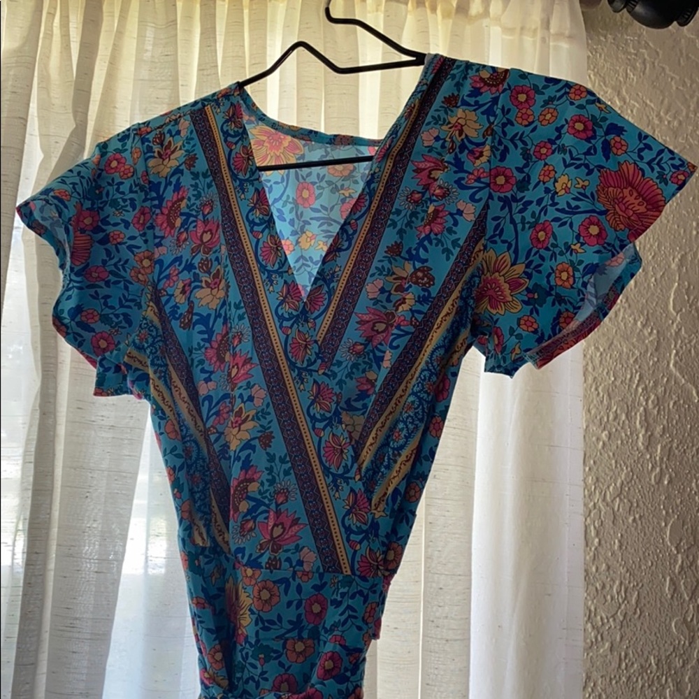 Boho maxi wrap dress